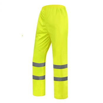 谋福CNMF安全反光分体执勤雨衣套装 路政成人分体骑行雨衣 荧光黄YGH01 L170  8012赠肩灯和指挥手套