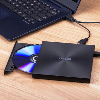 华硕8倍速 USB2.0 外置DVD刻录机 移动光驱 黑色(兼容苹果系统/SDRW-08U7M-U)