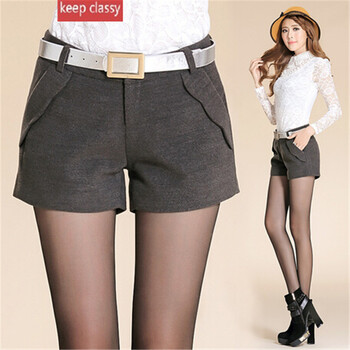 Keep Classy2014秋装新款靴裤<em>毛呢短裤</em> 女秋