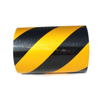 谋福 CNMF 8407反光胶带 反光标识警戒线墙贴地板贴标志 反光膜警示胶带 长45.7米（10cm宽  黄黑色 ）