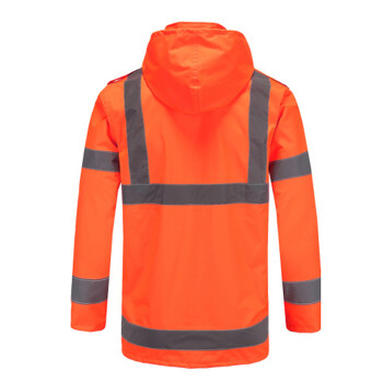 安美尚（ams）UB-006橘红色救援服安全执勤环卫公路道路雨衣高端防水工作服上衣XXXL码1件定做