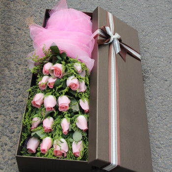 19朵香槟玫瑰母亲节生日花束金华义乌鲜花速
