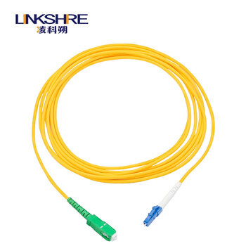 凌科朔(LINKSHIRE)电信级广电CATV专用斜八度APC插芯端面网线光纤跳线尾纤 单模单芯 LC/UPC-SC/APC 20米