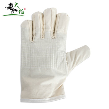 大杨178加厚三层帆布手套24道线 10双 工地搬运耐磨防滑透气隔热抗撕裂劳保手套 定制