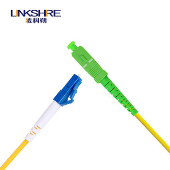 凌科朔(LINKSHIRE)电信级广电CATV专用斜八度APC插芯端面网线光纤跳线尾纤 单模单芯 LC/UPC-SC/APC 20米