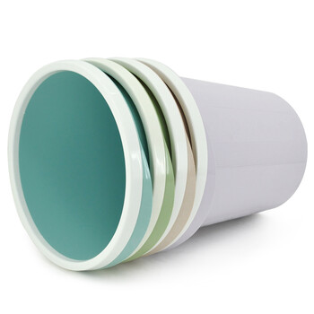 兰诗（LAUTEE）QX-2335 大号办公室手提式垃圾篓 浅咖色5个装