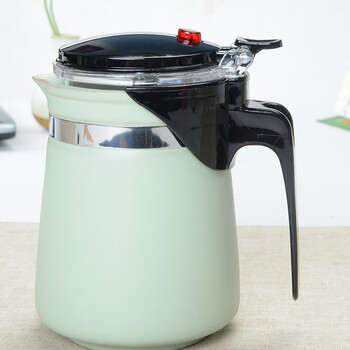 
                                        麦陶 汝窑飘逸杯过滤泡茶壶 大容量泡茶器 陶瓷功夫花茶茶具套装 汝窑飘逸杯送多彩冰裂6色杯                
