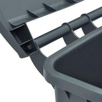 超宝（CHAOBAO）B-011B-2 大号加厚垃圾桶 侧脚踏式户外桶酒店物业环卫带盖垃圾桶 120L黑色脚踏款