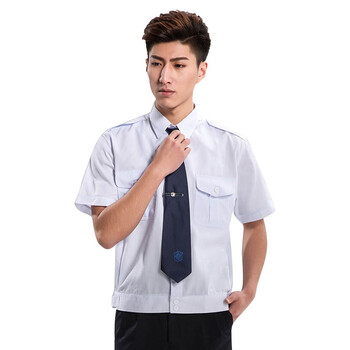 劳保佳 保安服短袖 门卫 物业 小区保安 工作制服  蓝色180 可定制