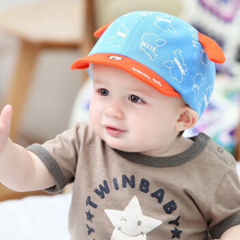 宝宝遮阳帽1-2岁小孩帽子韩版 宝宝鸭舌帽 婴儿