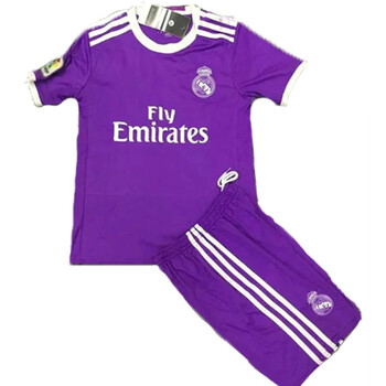 16-17款夏季儿童客场球衣套装 俱乐部儿童足球