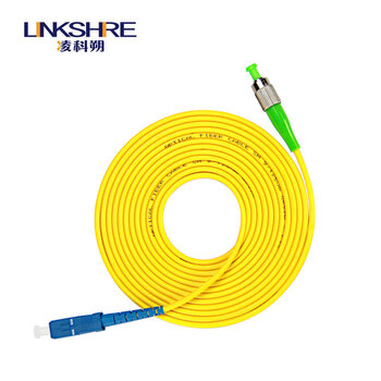 凌科朔（LINKSHIRE）电信级广电CATV专用斜八度APC插芯端面网线光纤跳线尾纤 单模单芯 SC/UPC-FC/APC 5米