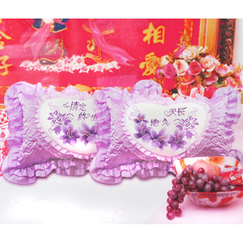 
                                        欧奈雅十字绣新款抱枕百年好合永结同心婚庆结婚喜庆单人枕头一对系列 百年好合 永结同心 粉色双人枕                