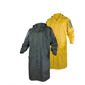 代尔塔（Deltaplus）MA400 PVC涂层连体式雨衣  防水防雨防风 黄色L 1件