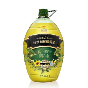 金龙鱼 食用油 添加25%特级初榨橄榄油 食用植物调和油 5L