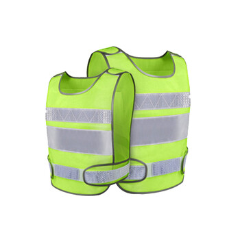 谋福L9628反光背心 汽车荧光衣服 反光马甲建筑施工程安全服 交通路政执勤制服（黄色反光背心渔网便携式）