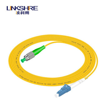 凌科朔（LINKSHIRE）电信级广电CATV专用斜八度APC插芯端面网线光纤跳线尾纤 单模单芯 LC/UPC-FC/APC 50米