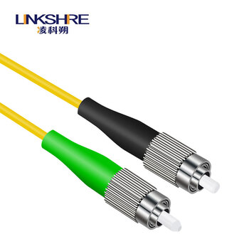 凌科朔（LINKSHIRE）电信级广电CATV专用斜八度APC插芯端面网线光纤跳线尾纤 单模单芯 FC/UPC-FC/APC 1.5米
