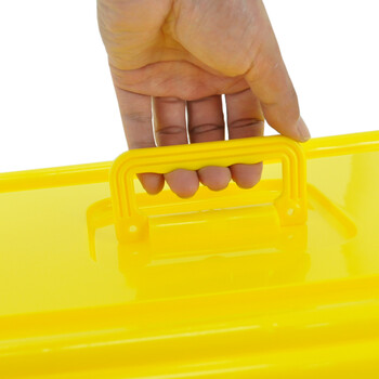 兰诗（LAUTEE）LJT-020 医疗周转箱 医院诊所实验室药店垃圾废弃物收纳箱 20L-带把手款