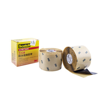 3M 防水绝缘胶带 2228# 1000V电工电气通讯胶布  50.8mm×3m×1.65mm 黑色 定做 1卷