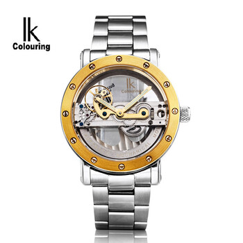 IK阿帕琦 男表皮带双面镂空全自动机械表 运动