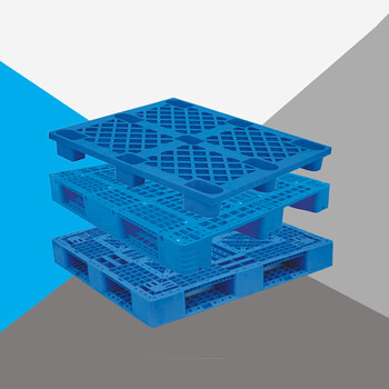 恬晨牌1200x1000x150mm蓝色普通塑料川字型托盘仓储托盘塑料垫板仓库塑料托盘