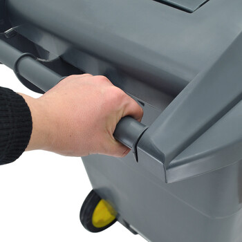 超宝（CHAOBAO）B-011B-1 大号加厚垃圾桶 户外桶酒店物业环卫带盖垃圾桶 120L黑色普通款