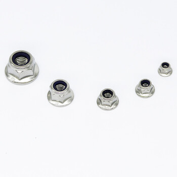 紧商牌DIN6926-304不锈钢六角法兰尼龙锁紧螺母A2-70螺帽 M8(80支/小盒)