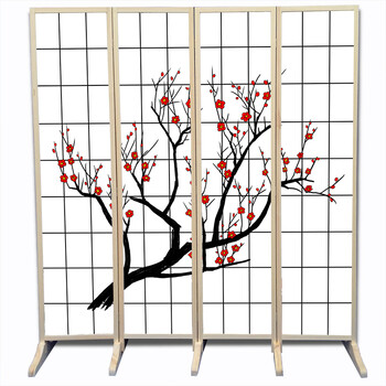 工艺屏风 竹木屏风 家用移动隔断 办公学校酒店