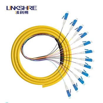 凌科朔（LINKSHIRE）电信级单模光纤跳线束状尾纤 1.5米12芯LC/UPC方头 分纤箱收发器ODF光纤机架网线配线
