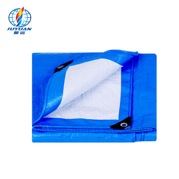 聚远 JUYUAN 8*10 蓝白加厚防雨布雨棚布  PVC防水雨篷布 货车防晒遮阳雨蓬布 8米*10米