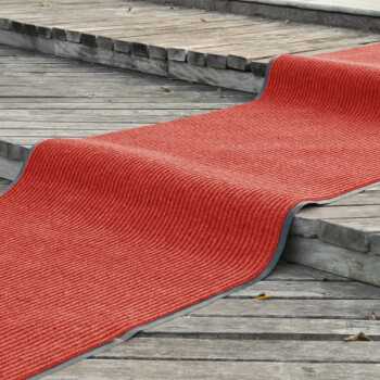 兰诗（LAUTEE）LS-4102 复合条纹除尘防滑吸水地垫 红色1.2米宽*15米长