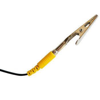 者也 防静电接地线胶皮接地线静电接地扣吸盘式带扣接地线防静电台垫接地线5个 ZY368