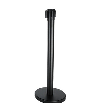 腾驰  一米线栏杆 警戒线隔离伸缩带加厚不锈钢栏杆座银行护栏宾馆酒店机场围栏杆 烤漆2米线