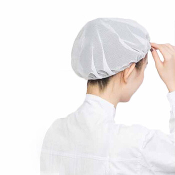 劳保佳 透气工作帽 工厂网帽 车间防尘 透气帽 卫生帽 工作帽 白色10顶