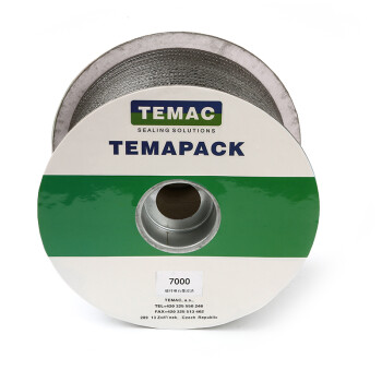 TEMAC/太美7000碳化纤维盘根 石墨浸渍 18*18mm 5KG/卷 可定制