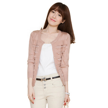 <em>欧丝璐</em> 2014<em>秋冬</em>新品<em>羊毛混纺</em>雪纺拼接羊毛衫