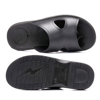 者也 防静电鞋 黑色42码 加厚PU软底无尘车间工厂工作鞋ESD静电鞋