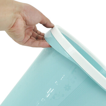 兰诗（LAUTEE）QX-2335 大号办公室手提式垃圾篓 浅咖色5个装