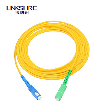 凌科朔（LINKSHIRE）电信级广电CATV专用斜八度APC插芯端面网线光纤跳线尾纤 单模单芯 SC/UPC-SC/APC 50米