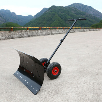 科力邦（Kelibang） 手推式推雪铲 可调节轮式铲雪器手动除雪工具扫雪器推雪铲车带轮子74*43cm KB3501