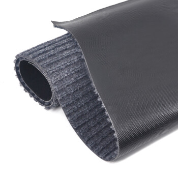 兰诗（LAUTEE）LS-5103 复合条纹除尘防滑吸水地垫 灰色1.6米宽*15米长