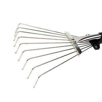 科力邦（Kelibang） 钢丝耙 不锈钢柄伸缩杆钢丝耙环卫耙子 物业花园枯叶耙草坪耙园林清洁工具15股 KB3212