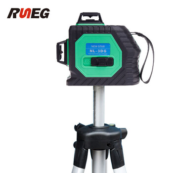 润能 激光红光\/绿光水平仪12线贴墙水平仪泥墙