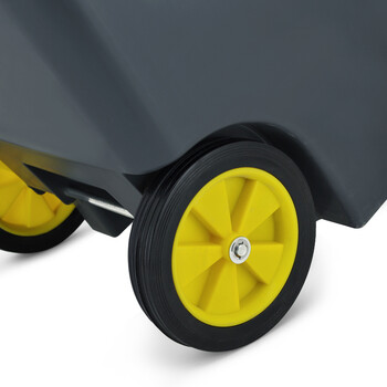 超宝（CHAOBAO）B-011B-2 大号加厚垃圾桶 侧脚踏式户外桶酒店物业环卫带盖垃圾桶 120L黑色脚踏款