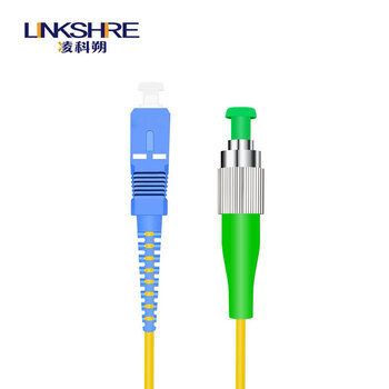 凌科朔（LINKSHIRE）电信级广电CATV专用斜八度APC插芯端面网线光纤跳线尾纤 单模单芯 SC/UPC-FC/APC 5米