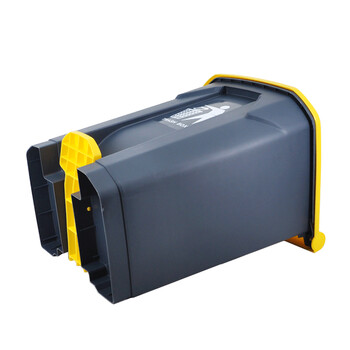 兰诗（LAUTEE）XDP-100 户外脚踏垃圾桶 灰黄100L