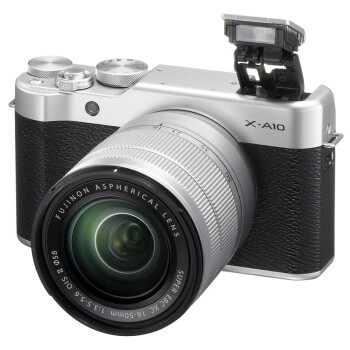 富士微单（FUJIFILM）X-A10 (XC 16-50II) 微单/照相机 XA10 银黑色 小巧轻便 时尚复古