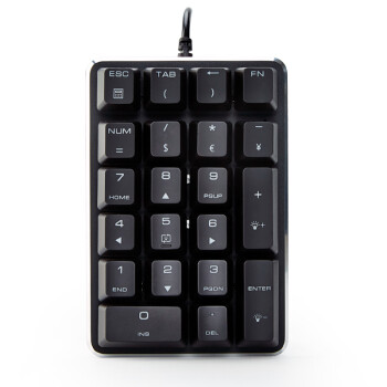 魔蛋(magicforce)21键 机械数字小键盘 佳达隆青轴 白银 冰蓝灯 财务