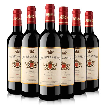 法国进口红酒柏梭干红葡萄酒整箱 750ml*6